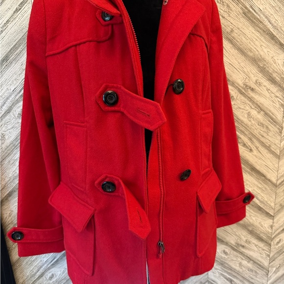 Merona Jackets & Blazers - MERONA Women's Bold Red Pea Coat, size Large